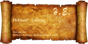 Hohner Edina névjegykártya