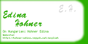 edina hohner business card